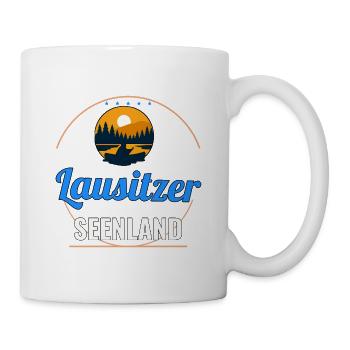 Lausitzer Seenland – Badge Shirt - Tasse - Weiß - Rechts