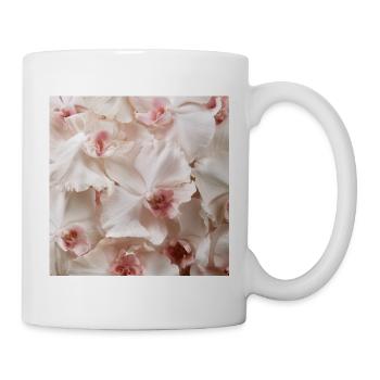 Trendige, rosa-weiße Orchidee - Tasse - Weiß - Rechts