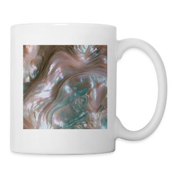 Pastell-Satin-Irisierende Welle - Tasse - Weiß - Rechts