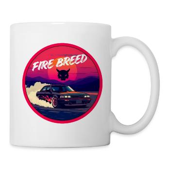 Fire Breed Retro Cyber Wolf JDM Streetwear - Tasse - Weiß - Rechts