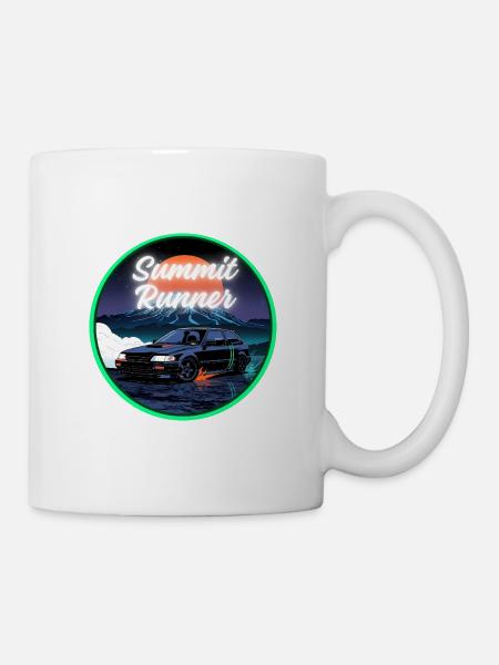 Summit Runner Cyber-Ästhetik - Tasse - Weiß