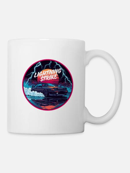 Blitzschlag Tokio Outrun - Tasse - Weiß