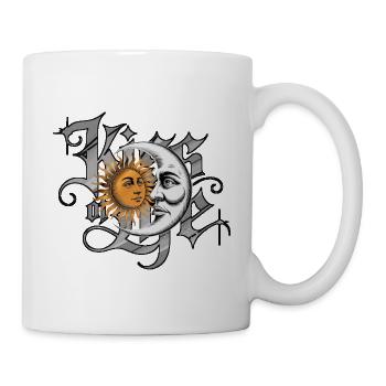Sonne und Mond in der Gotik - Tasse - Weiß - Rechts