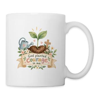 Gott gab mir Mut - Tasse - Weiß - Rechts