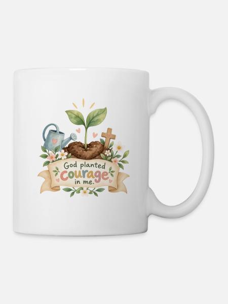 Gott gab mir Mut - Tasse - Weiß