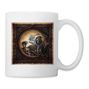 Coffee Break of Death (Steampunk-Stil) - Tasse - Weiß - Rechts