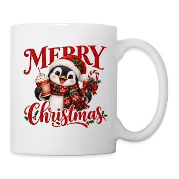 Festliche Pinguin-Weihnachtsstimmung - Tasse - Weiß - Rechts