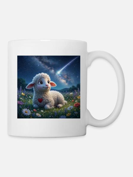 Lammy_watching_falling_star - Tasse - Weiß