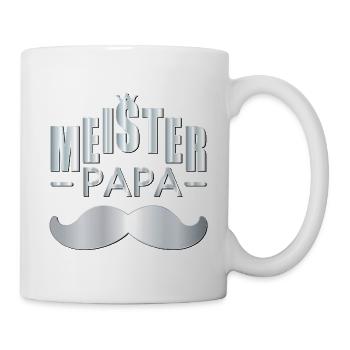 Abschluss Meister Papa - Tasse - Weiß - Rechts