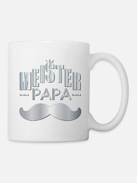 Abschluss Meister Papa - Tasse - Weiß