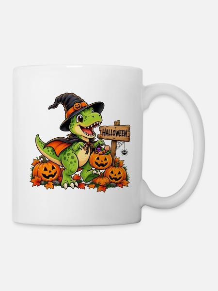 Halloween Dino - Tasse - Weiß