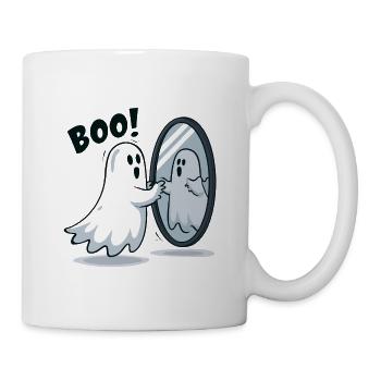 Boo Spiegelgeist im Spiegel - Tasse - Weiß - Rechts