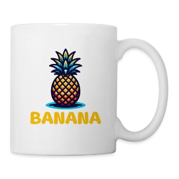 Ananas Banana Wortwitz – Lustiger Früchte Humor - Tasse - Weiß - Rechts