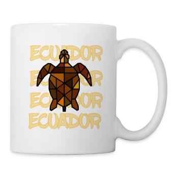 Geometrische Schildkröte Ecuador - Tasse - Weiß - Rechts