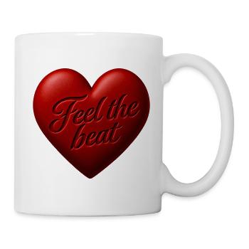Spüre den Herzschlag - Tasse - Weiß - Rechts