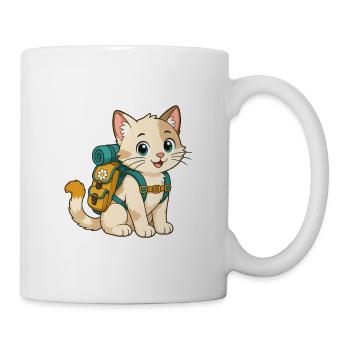 Adventure Cat – Hiking Buddy - Tasse - Weiß - Rechts
