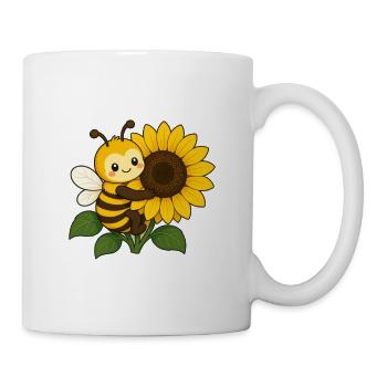 Bee Sunflower Hug – Sunny Buzz - Tasse - Weiß - Rechts