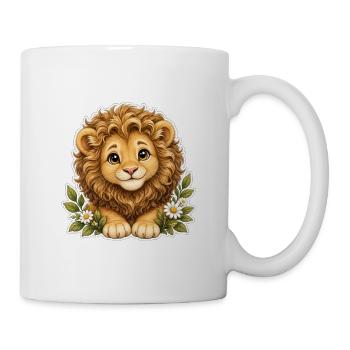Cute Lion Cub – Sunny Safari Friend - Tasse - Weiß - Rechts