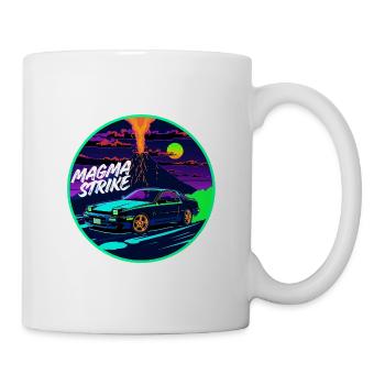 Magma-Einschlag Vulkanischer Auslauf - Tasse - Weiß - Rechts