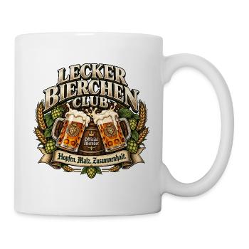 Lecker Bierchen Club Vintage - Tasse - Weiß - Rechts