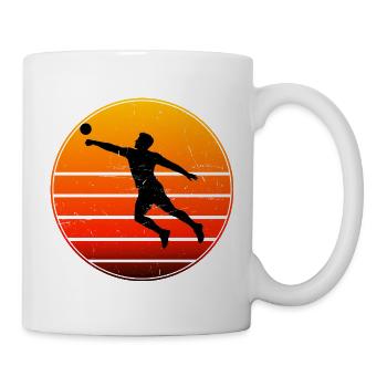Geschenkidee für den Faustballspieler mit Fistball - Tasse - Weiß - Rechts
