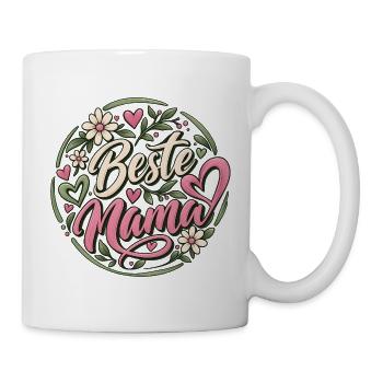 Muttertag beste Mama - Mama ist die Beste Muddi - Tasse - Weiß - Rechts