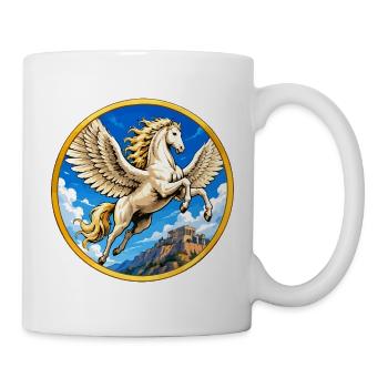 Pegasus über dem Hügel - Tasse - Weiß - Rechts