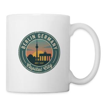 Vintage-Berliner Deutschland-Abzeichen - Tasse - Weiß - Rechts