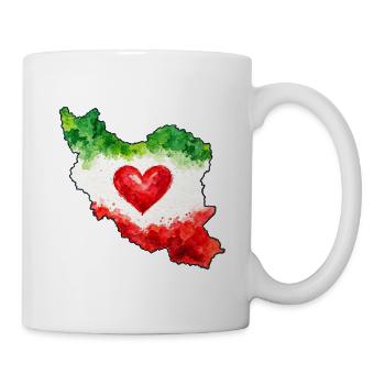 Iran Herz Liebe - Tasse - Weiß - Rechts