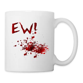 Halloween-Kostüm-Blutflecken - Tasse - Weiß - Rechts