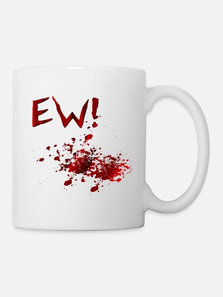 Halloween-Kostüm-Blutflecken - Tasse - Weiß