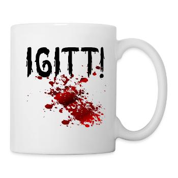 Halloween Blutflecken Igitt - Tasse - Weiß - Rechts