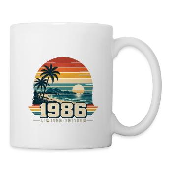 1986 Retro Sonnenuntergang Küstenedition - Tasse - Weiß - Rechts