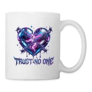Trust No One - Y2K Liquid Chrome Barbed Wire Broke - Tasse - Weiß - Rechts