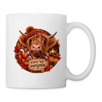 Cosy Autumn Highland  - Tasse - Weiß - Rechts