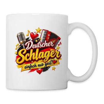 Deutscher Schlager: Einfach Geil - Tasse - Weiß - Rechts