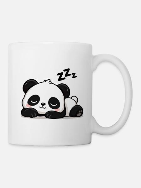 Schlafender Panda Traumzeit - Tasse - Weiß