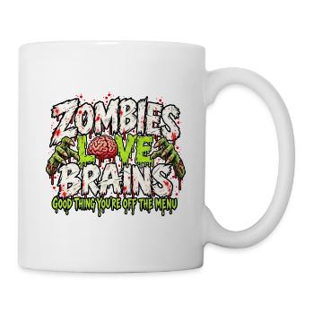 Das Zombie-Menü. - Tasse - Weiß - Rechts