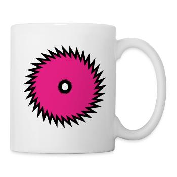 Magenta Spikenkreis Kreissäge Pink - Tasse - Weiß - Rechts