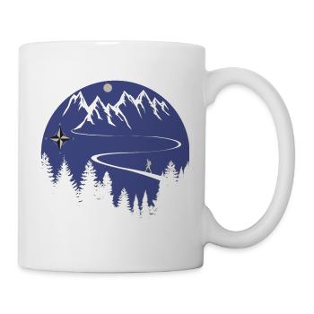 Wandern Berge - Tasse - Weiß - Rechts