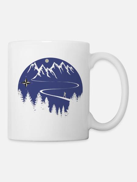 Wandern Berge - Tasse - Weiß