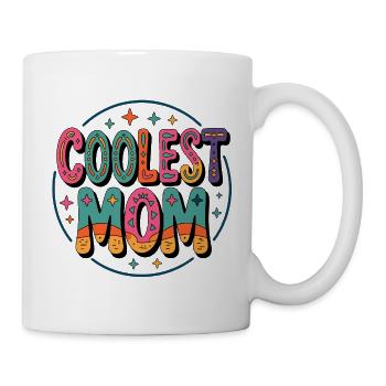 Coolest Mom Retro - Tasse - Weiß - Rechts