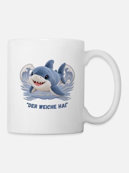 Der weiche Hai - Tasse - Weiß