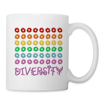 Diversity-Regenbogen - Tasse - Weiß - Rechts