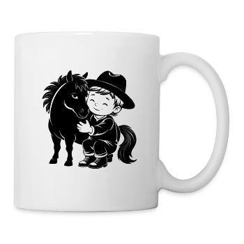 Cowboyboy-Pony - Tasse - Weiß - Rechts