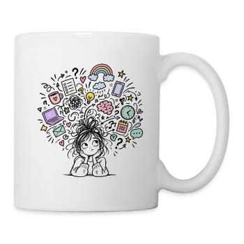adhs-brain - Tasse - Weiß - Rechts