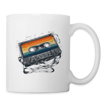 Vintage Retro Rainbow Kassette - Tasse - Weiß - Rechts