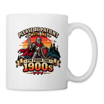 Retro Gamer 1900s Lustiger Gaming Spruch - Tasse - Weiß - Rechts