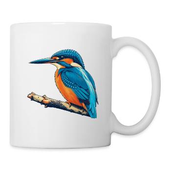 Eisvogel Retro - Tasse - Weiß - Rechts