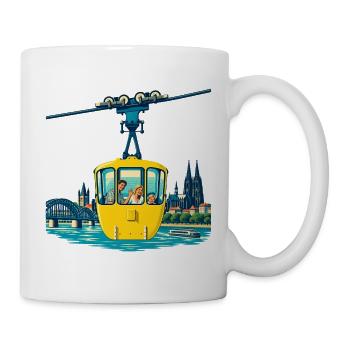 Kölner Seilbahn Retro - Tasse - Weiß - Rechts